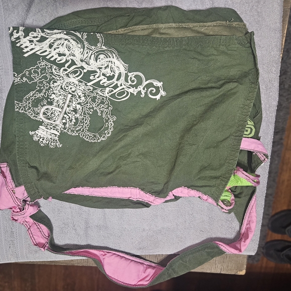 PINK Victoria's Secret Green and Pink Hobo Bag - Picture 3 of 3
